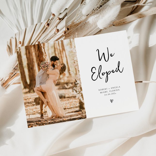 trendy we eloped wedding announcement (Creator Uploaded)