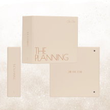 Trendy Wedding Planning Binder | Beige