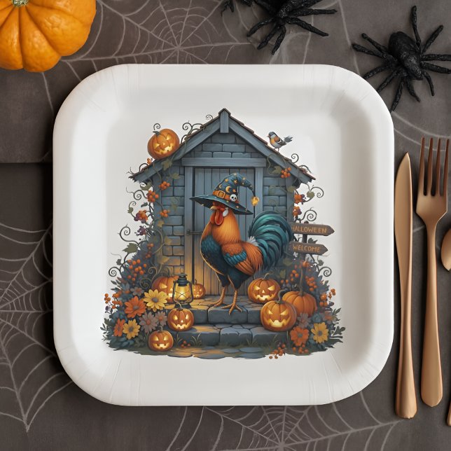 Trendy Welcome Halloween Spooky Roaster Party Paper Plate (Creator Uploaded)
