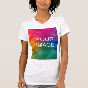 Trendy White Elegant Modern Template Upload T-Shirt