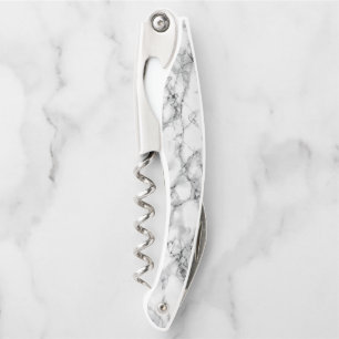Trendy White Marble Stone Corkscrew