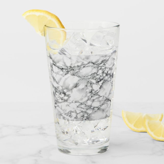 Trendy White Marble Stone Glass (Front Ice)