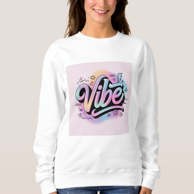 Trendy white outfit sweatshirt (Front)