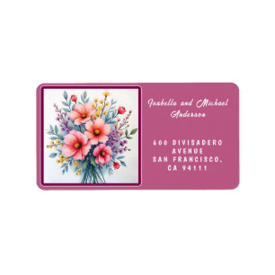 Trendy Wildflowers Beautiful Luxury Collection Label