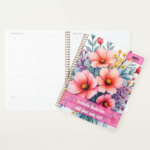 Trendy Wildflowers Beautiful Luxury Collection Planner
