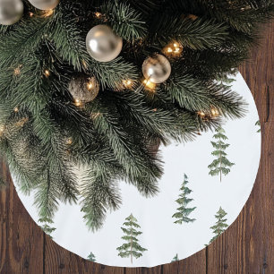 Trendy Winter   Christmas Tree Pattern Brushed Polyester Tree Skirt