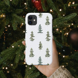 Trendy Winter | Christmas Tree Pattern Case-Mate iPhone Case<br><div class="desc">Trendy Winter | Christmas Tree Pattern</div>