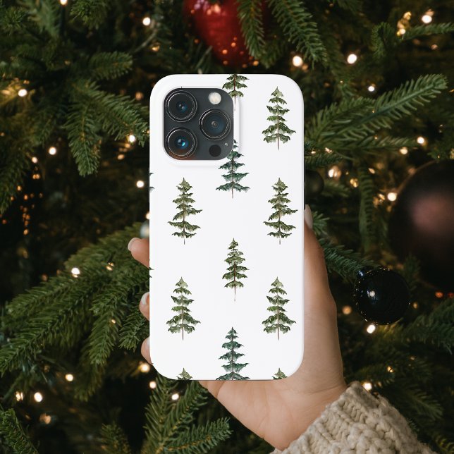 Trendy Winter | Christmas Tree Pattern iPhone Case (Creator Uploaded)