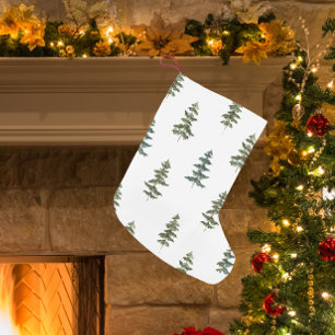Trendy Winter   Christmas Tree Pattern Small Christmas Stocking