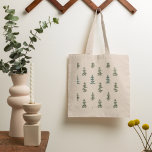 Trendy Winter | Christmas Tree Pattern Tote Bag<br><div class="desc">Trendy Winter | Christmas Tree Pattern</div>