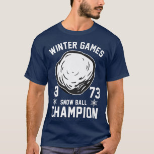 Trendy Winter Games Vintage Snow Ball Champion T-Shirt