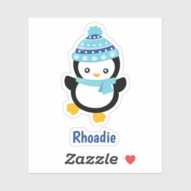 Trendy Winter Penguin Sticker (Sheet)