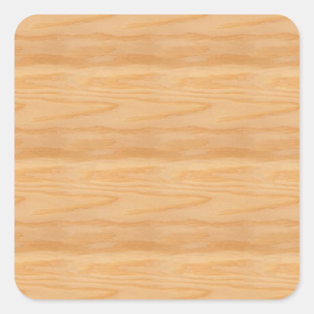Trendy Wood Blank Template Classic Elegant Design Square Sticker (Front)