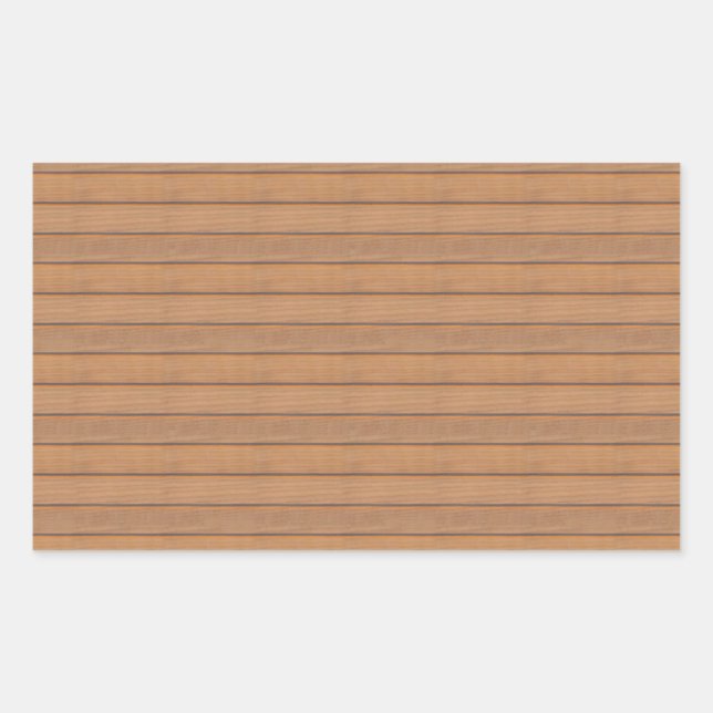 Trendy Wood Custom Blank Nature Elegant Template Rectangular Sticker (Front)