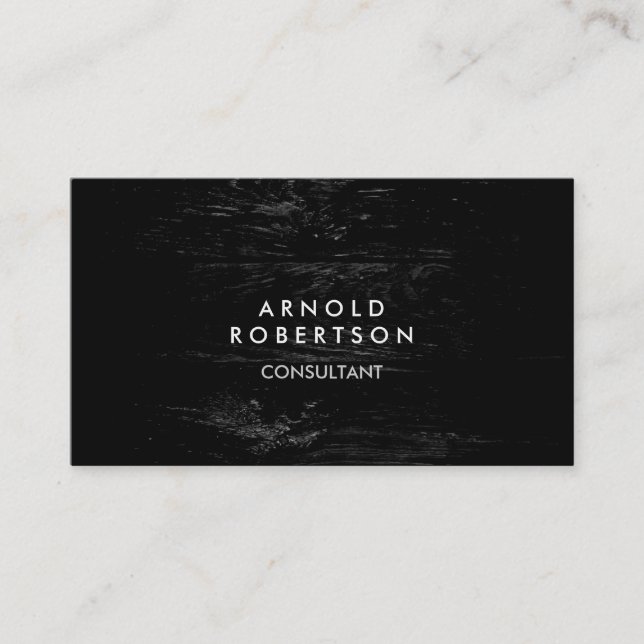 Trendy Wood Effect Modern Stylish Business Card (Front)