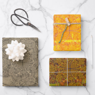 "Trendy" Wrapping Paper Flat Sheet Set