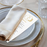 Trendy Wreath EDITABLE COLOR Wedding Menu Card<br><div class="desc">Matching items available. Visit our website at berryberrysweet.com for stylish stationery designs and personalised gifts.</div>