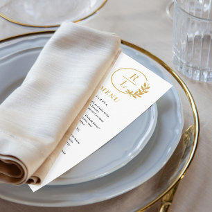 Trendy Wreath EDITABLE COLOR Wedding Menu Card