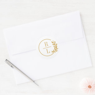 Trendy Wreath Editable Colour Wedding Stickers