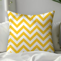 Trendy Yellow and White Chevron Zigzag Stripes