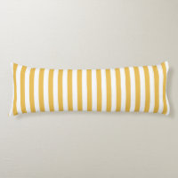 Trendy Yellow and White Wide Horizontal Stripes