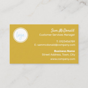 TRENDY YELLOW GOLD BUSINESS LOGO COMPANY BRAND CARD