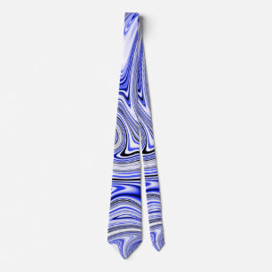 Trendy Yellow Marble Swirl Tie