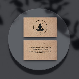 Trendy Yoga Instructor Professional Logo Business Card