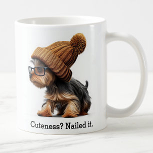 Trendy Yorkie With Cool Hipster Vibes Coffee Mug