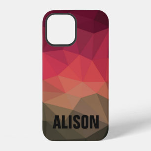 Trendy youthful bold ombre custom name iPhone 12 case