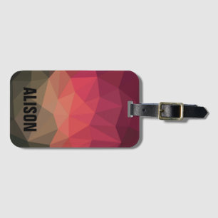 Trendy youthful bold ombre custom name luggage tag