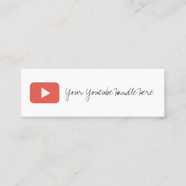 trendy youtube business card (Front)