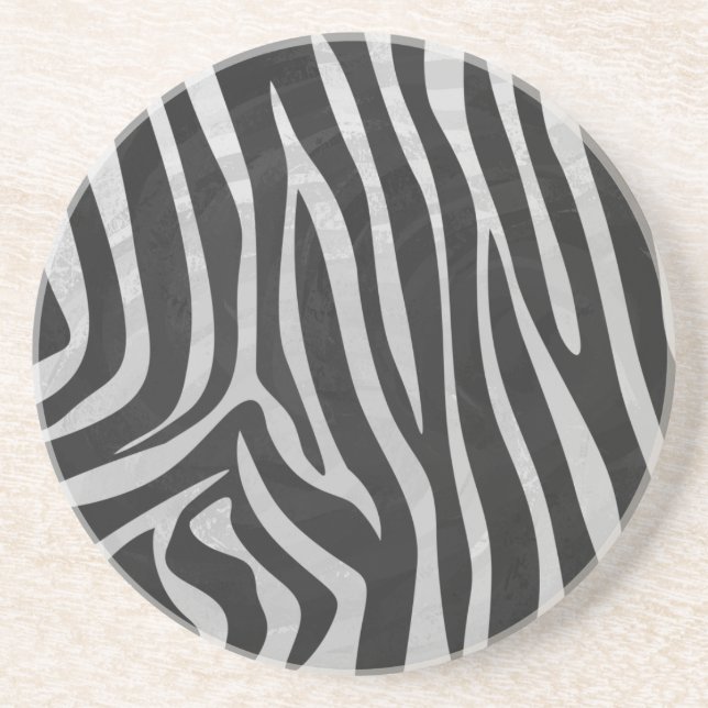 Trendy Zebra Animal Print Pattern created by Imagi Coaster (Front)