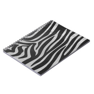 Trendy Zebra Animal Print Pattern created by Imagi Spiral Notebook
