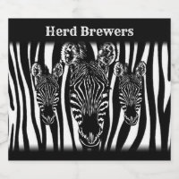 Trendy Zebra Herd on Zebra Print