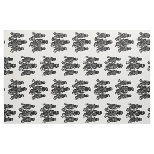 Trendy Zebra  Herd on Zebra Print Fabric (Fat Quarter)