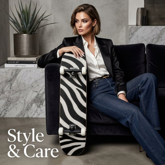 Trendy Zebra Pattern Unique Stylish Skateboard (Trendy Zebra Pattern Unique Stylish Skateboard)