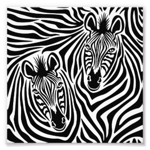 Trendy Zebra Print Black And White Pattern