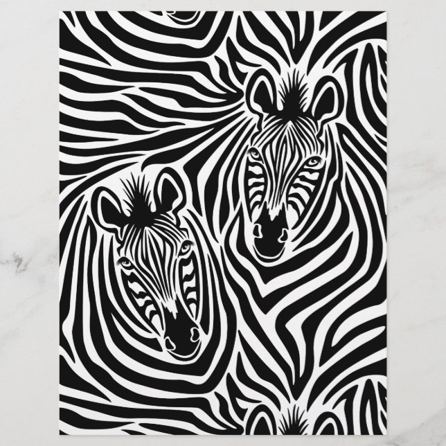 Trendy Zebra Print Black And White Pattern (Front)