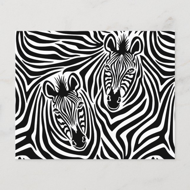 Trendy Zebra Print Black And White Pattern Flyer (Front)