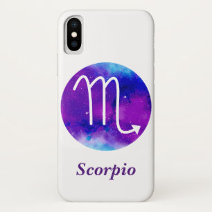 Trendy Zodiac Sign Scorpio Purple Nebula Case-Mate iPhone Case