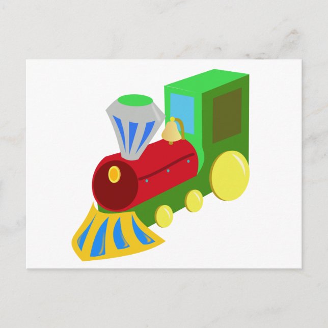 trenecito COLOURFUL CARTOON TRAIN kids graphics Postcard (Front)
