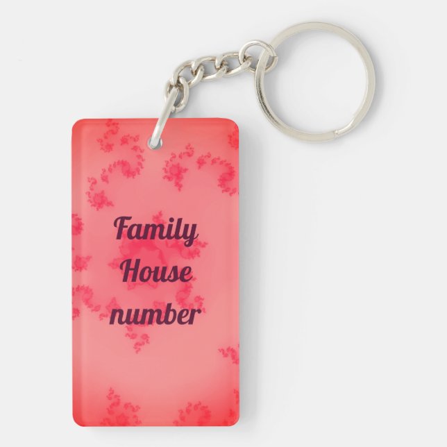 Trent Colour Coral Key Ring (Back)