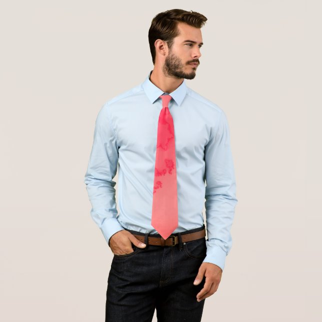 Trent Colour Coral Tie (In Situ)
