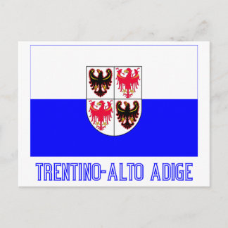 Trentino-Alto Adige flag with name Postcard
