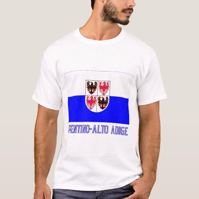 Trentino-Alto Adige flag with name T-Shirt (Front)