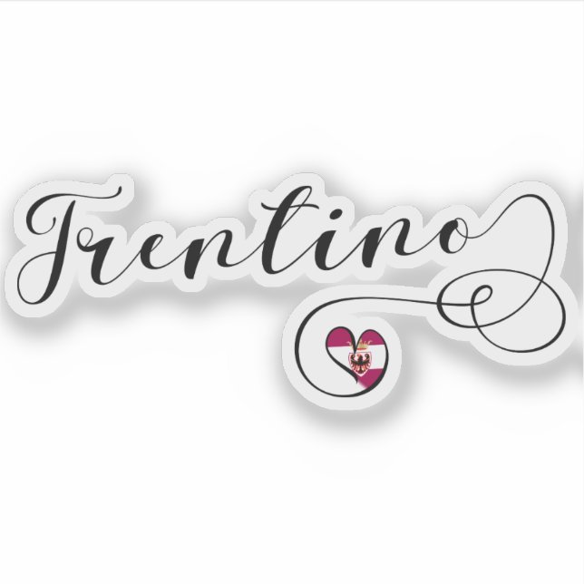 Trentino Heart Flag, Province of Trento, Italy (Front)