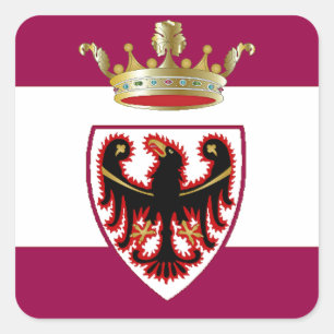 Trentino (Italy) Flag Square Sticker