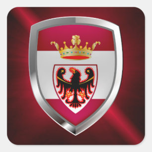 Trento Mettalic Emblem Square Sticker