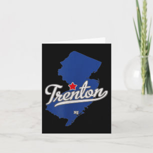 Trenton New Jersey Nj Map Card